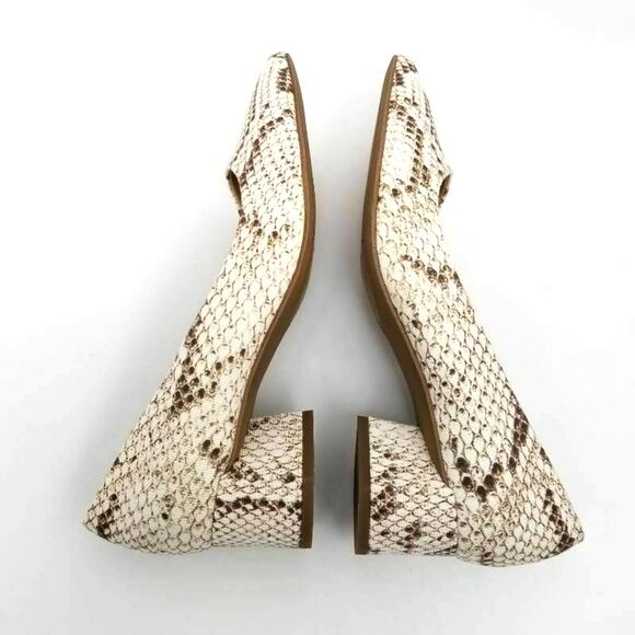 Franco Sarto Womens Global Faux Leather Snake Print Low Heels Shoes Size 7.5 M - Picture 10 of 12